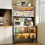 Organizador modular cocina tipo estantería metálica nórdica 120cm