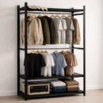 Armario Placard Modular metálico con estantes ajustables y diseño industrial moderno