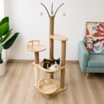 Rascador Gimnasio Torre Multinivel Casita Para Gatos 132CM (M23)