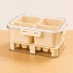 Taper Organizador Alimentos Contenedor 4 Divisiones Extraíbles tapa y hielera