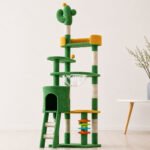 Rascador Torre cactus gimnasio Verde Casita Para Gatos 180CM (X15)