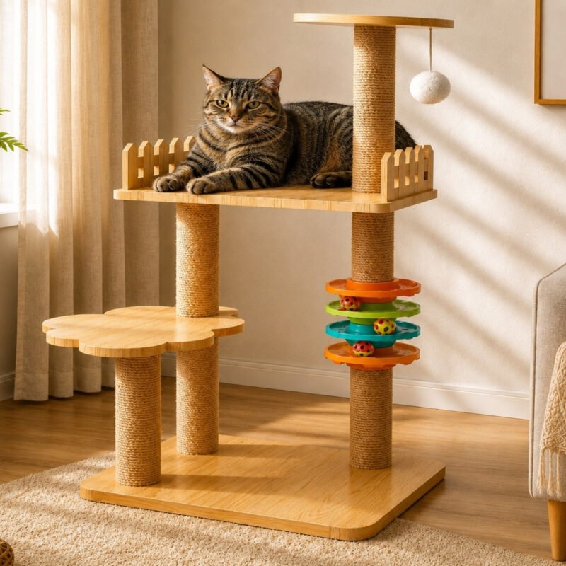 Rascador para Gatos N63 con Cápsula Espacial y Rascador
