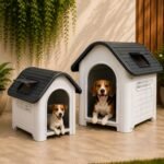 Casa Cucha Perro Gato Mascota Exterior polipropileno gris